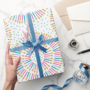 Moderne concentrische verjaardagskaarsen - inpakpa cadeaupapier