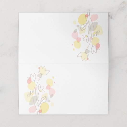 Moderne confetti bloem bruiloft gast plaats kaarte