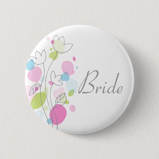 Moderne Confetti bruidspeld / knop Ronde Button 5,7 Cm (Voorkant)