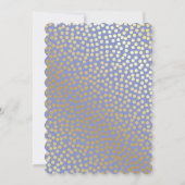 Moderne Confetti Polka Dots Lavendel en Goud Kaart (Achterkant)