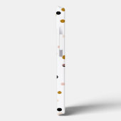 Moderne Confetti Stippen Monogram iPad Mini Case (Achterkant / Links)