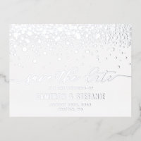 Moderne Confetti Stippen zilveren olie sparen de D