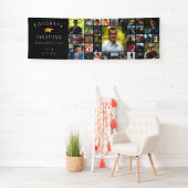 Moderne CONGRATS AFSTUDEERDER 35 Foto Collage Blac Spandoek (Insitu)