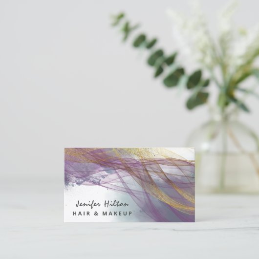 Moderne Contemporain élégant Carte de visite abstr (Debout devant)