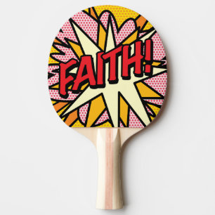 Moderne Cool Comic Book Pop Art GELoof Tafeltennisbatje