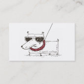 Moderne Cool Dog Walker White Profile Card Sjabloo Visitekaartje (Achterkant)