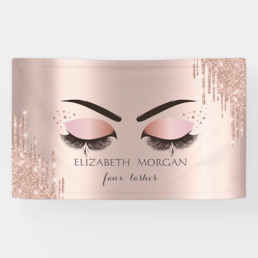 Moderne Cool Faux Lashes Roos Gold Drivers — schoo Spandoek (Horizontaal)