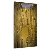 Moderne Cool Gold Circuit Board High Tech Photo Klembord (Rechts)