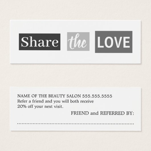 Moderne Cool gris blanc Salon de beauté aiguillage (Devant & derrière)