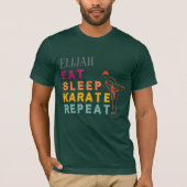 Moderne Cool Typografie Martial Arts Karate T-shirt (Voorkant)