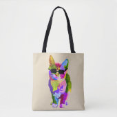 Moderne, coole pop art kitty kat draagtas (Voorkant)