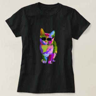 Moderne, coole pop art kitty kat t-shirt