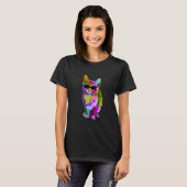 Moderne, coole pop art kitty kat t-shirt (Voorkant volledig)