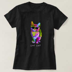 Moderne, coole pop art kitty kat t-shirt