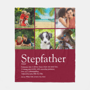 Moderne Coole Stiefvader Stiefpapa Fotocollage Fleece Deken