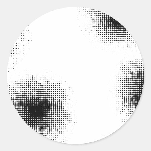 Moderne, coole trendy abstract halftoonpatroon van ronde sticker (Voorkant)