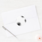 Moderne, coole trendy abstract halftoonpatroon van ronde sticker (Envelop)