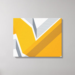 Moderne, coole, trendy, stedelijke, eenvoudige geo canvas afdruk