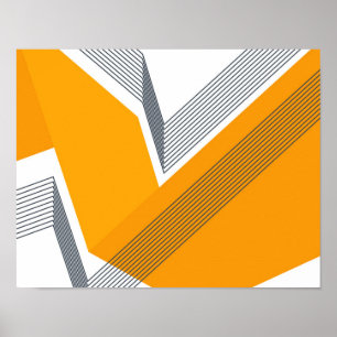 Moderne, coole, trendy, stedelijke, eenvoudige geo poster