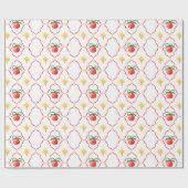 Moderne Coquette Kerstbal Sterrenpatroon Cadeaupapier (Vlak)