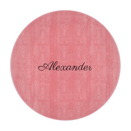 Moderne Coral sjabloon, zwart Script snijboa Snijplank (Voorkant)