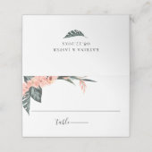 Moderne Coral Tropics Floral Wedding (Buitenkant ongevouwen)
