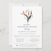 Moderne Coral Tropics repesal Dinner Invitation Aankondiging (Voorkant)