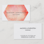 Moderne Corale Waterverf BrightStor Visitekaartje (Voorkant / Achterkant)