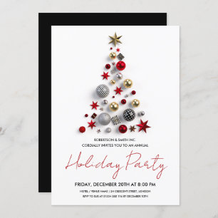 Moderne Corporate Xmas Tree Holiday Party Kaart