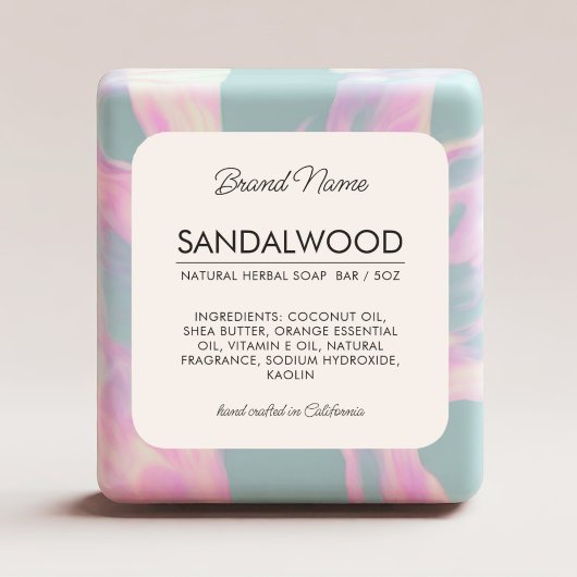 Moderne cosmetica ingrediënten zeep label