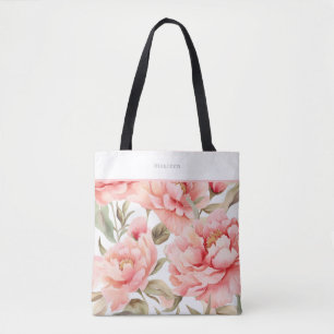 Moderne Cottagecore Blush Peony Draagtas