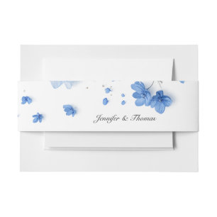 Moderne Cottagecore Zachte Blauwe Wilde Bloemen Br Uitnodigingen Wikkel