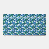 Moderne Coup de Pinceau Abstrait | Bleus Fluides (Recto)