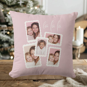 Moderne Coussin de Noël « Fa La La » Multi Photo R