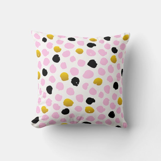 "Moderne Coussin Décoratif Abstrait Sarcelle et Mo (Recto)