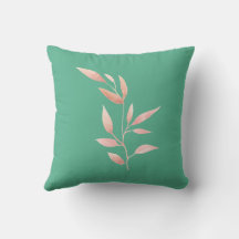 Moderne coussin décoratif aux feuilles botaniques