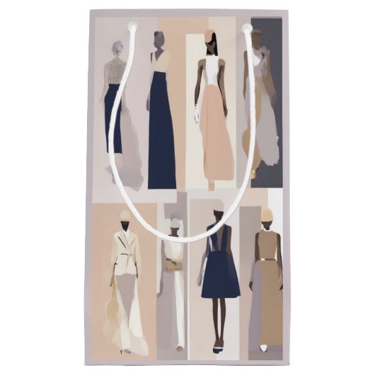 Moderne Couture Collage Gift Bag Klein Cadeauzakje (Voorkant)