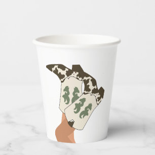 Moderne Cowboy Cowgirl Westerne laarzen Papieren Bekers