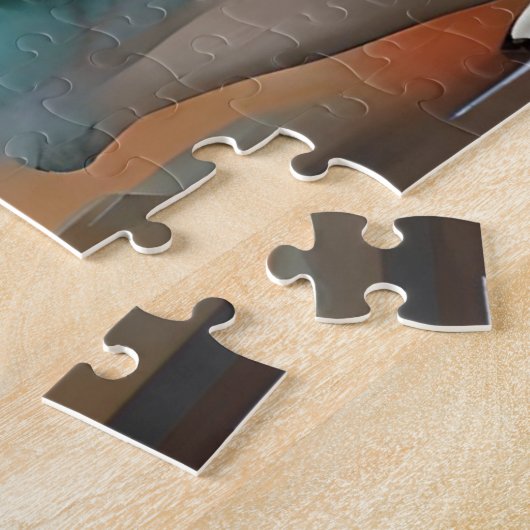 Moderne Cowboy Paardrijden Legpuzzel (Zijkant)