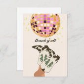 Moderne Cowgirl Benen Cowboy Disco Bal Beige Bedankkaart (Voorkant / Achterkant)