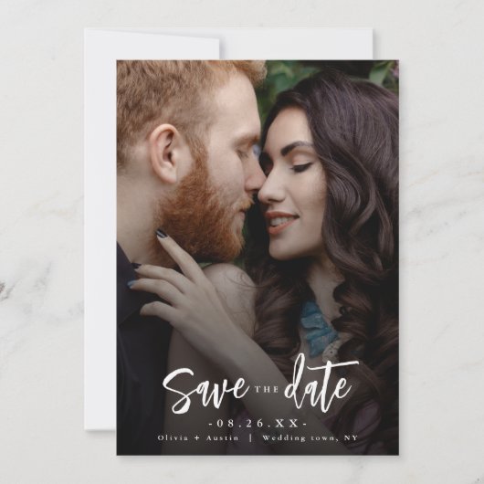 Moderne CPU-script minimaliseer de datum Save The Date (Voorkant)