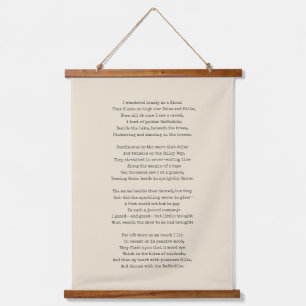 Moderne Cream-schrijfmachine Je aangepaste gedicht Hangend Wandkleed