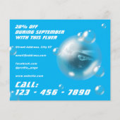 Moderne, creatieve luchtbellenauto flyer (Achterkant)