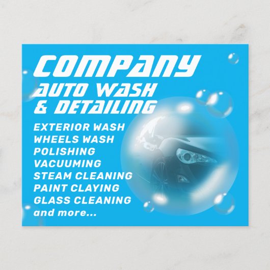 Moderne, creatieve luchtbellenauto flyer (Voorkant)