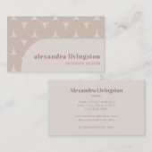 Moderne Creative Abstract Beige Tan Professional Visitekaartje (Voorkant / Achterkant)