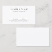 Moderne Creative Design Simple Plain Professional Visitekaartje (Voorkant / Achterkant)