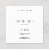 Moderne Creative Minimal Sjabloon Professional Chi Vierkante Visitekaartje (Achterkant)