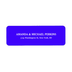 Moderne Creative Minimalist Plain Ultramarine Blue Etiket