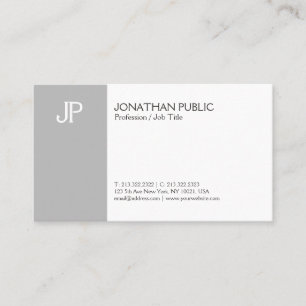 Moderne Creative Monogram Clean Plain Visitekaartje