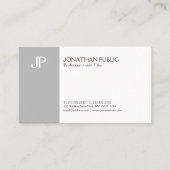 Moderne Creative Monogram Clean Plain Visitekaartje (Voorkant)